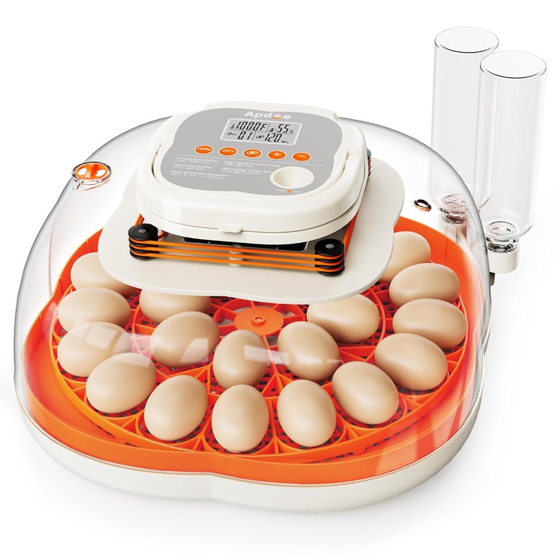 Apdoe 25 Egg Incubator, Automatic Egg Turning, Temperature & Humidity Control, Auto Stop Turning, Settable Incubation Period, Egg Candler, Auto Water Refill, Hatching Chicken Duck Quail, HatchPro 25 - Image 1